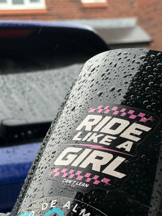 Ride Like a Girl - (Pink) Waterproof Sticker
