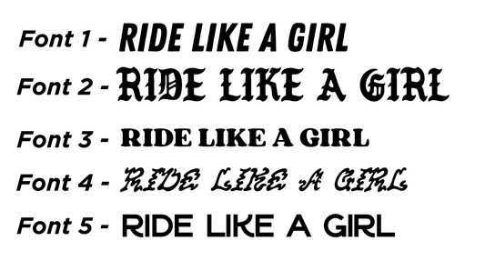 Ride Like a Girl - Visor Decal