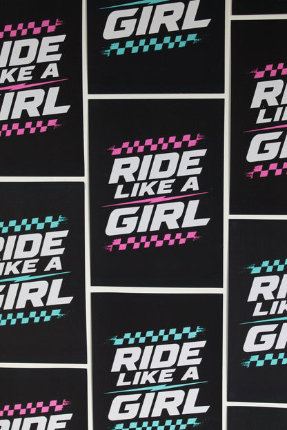 Ride Like a Girl - (Pink) Print